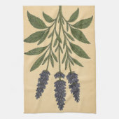 Vintage Lavender on Weathered Paper Geschirrtuch (Vertikal)