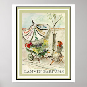 Vintage-Lavin-Parfums-Flower-Girl-Plakat 16 x 20 Poster