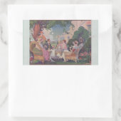 Vintage Lawn Gathering Rechteck Stickers (Tasche)