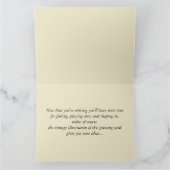 VINTAGE Lawn Mower Happy Retirement Big Greeting Karte (Innenseite)