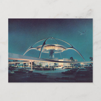 Vintage LAX Los Angeles Airport Postkarte