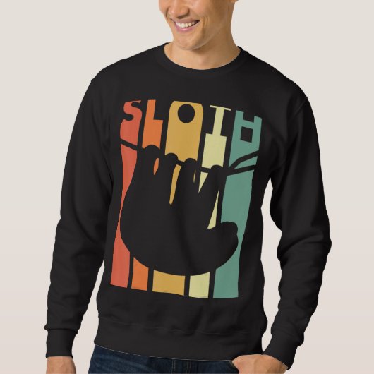 Vintage Lazy Days Napping Sloth Idee Sweatshirt (Vorderseite)