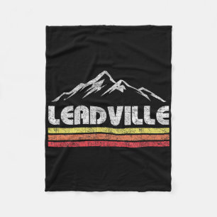 Vintage Leadville Colorado Retro Mountainbike Ski Fleecedecke