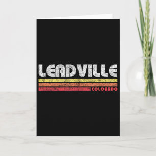 Vintage Leadville Colorado Retro Mountainbike Ski Karte