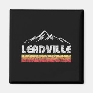 Vintage Leadville Colorado Retro Mountainbike Ski Magnet
