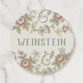 Vintage Leaf Purim Geschenkanhänger (Vorderseite)