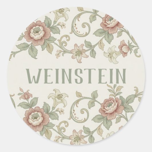 Vintage Leaf Purim Sticker (Vorderseite)