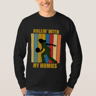 Vintage League Bowler rollen mit meinen Kumpels Te T-Shirt
