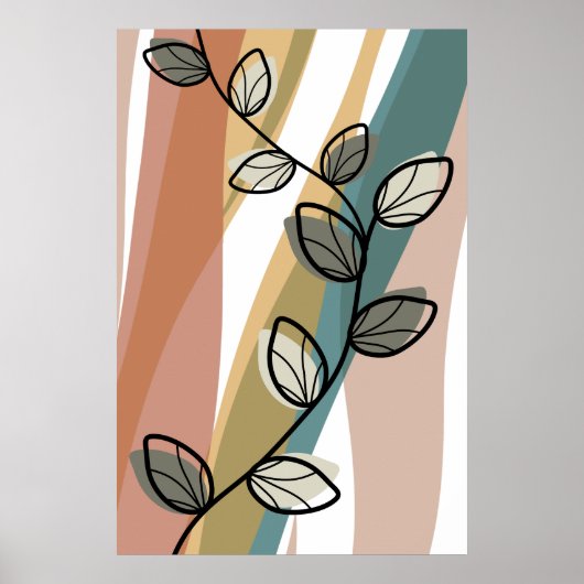 Vintage Leaves Art Poster (Vorne)