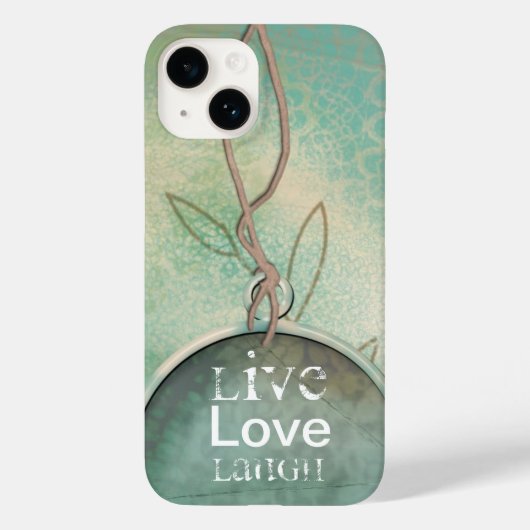 Vintage Lebe Lieb Lache Case-Mate iPhone Hülle (Rückseite)