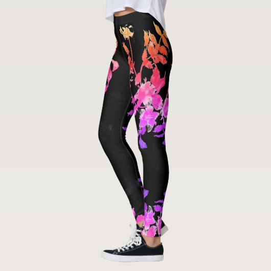 Vintage, lebendige Rose Leggings (Links)