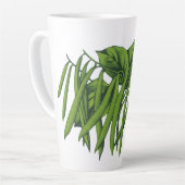 Vintage Lebensmittel, Bio grüne Bohnen Gemüse Milchtasse (Linke Ecke)