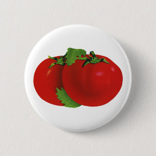 Vintage-Lebensmittel, Bio-Rote Reife-Erbtomate Button