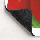 Vintage Lebensmittel, Bio Rote Reife Heirloom Toma Mousepad (Ecke)