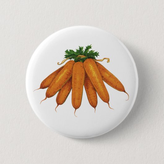 Vintage-Lebensmittel, Bündel Bio-Karotten Gemüse Button (Vorderseite)