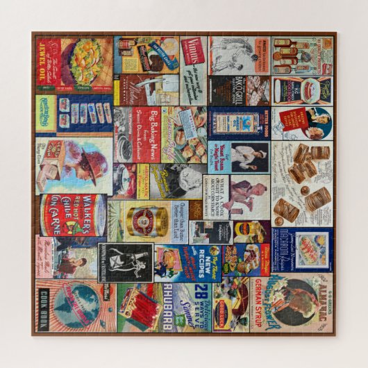 VINTAGE LEBENSMITTEL/COOKBOOK-WERBETHEMEN PUZZLE (Horizontal)
