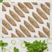 Vintage Lebensmittel, Dessert, Erntedank Pumpkin P Geschirrtuch (Gefaltet)