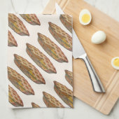 Vintage Lebensmittel, Dessert, Erntedank Pumpkin P Geschirrtuch (Viertel Falte)