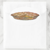 Vintage Lebensmittel, Dessert, Erntedank Pumpkin P Ovaler Aufkleber (Tasche)