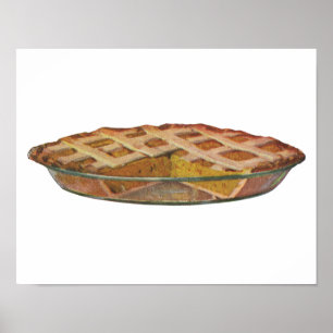 Vintage Lebensmittel, Dessert, Erntedank Pumpkin P Poster