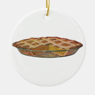 Vintage-Lebensmittel, Dessert, Thanksgiving-Kürbis Keramikornament