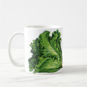 Vintage Lebensmittel, Gemüse aus grünem Leder Kaffeetasse (Links)