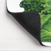 Vintage Lebensmittel, Gemüse aus grünem Leder Mousepad (Ecke)