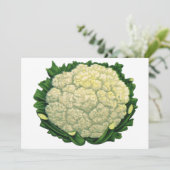 Vintage-Lebensmittel Gemüse Blumenkohl (Stehend Vorderseite)