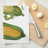 Vintage Lebensmittel gesunde Gemüse, frischer Mais Geschirrtuch (Viertel Falte)