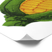 Vintage Lebensmittel gesunde Gemüse, frischer Mais Poster (Ecke)