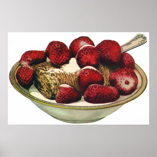 Vintage Lebensmittel gesundes Frühstück Getreide E Poster (Vorne)