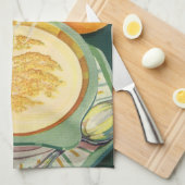 Vintage Lebensmittel, Getränke, gesundes Frühstück Geschirrtuch (Viertel Falte)