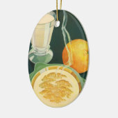 Vintage Lebensmittel, Getränke, gesundes Frühstück Keramikornament (Links)