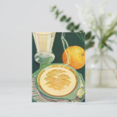 Vintage Lebensmittel, Getränke, gesundes Frühstück Postkarte (Stehend Vorderseite)