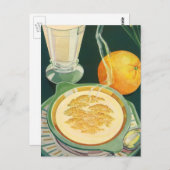 Vintage Lebensmittel, Getränke, gesundes Frühstück Postkarte (Vorne/Hinten)