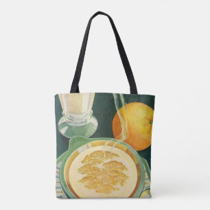 Vintage Lebensmittel, Getränke, gesundes Frühstück Tasche