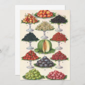 Vintage Lebensmittel Obst auf Tabletts zum Caterin (Vorne/Hinten)