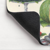 Vintage Lebensmittel Obst auf Tabletts zum Caterin Mousepad (Ecke)