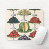 Vintage Lebensmittel Obst auf Tabletts zum Caterin Mousepad (Mit Mouse)