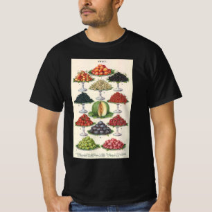 Vintage Lebensmittel Obst auf Tabletts zum Caterin T-Shirt