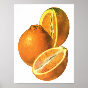 Vintage Lebensmittel, Obst Bio Frischfrische, gesu Poster