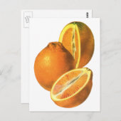 Vintage Lebensmittel, Obst Bio Frischfrische, gesu Postkarte (Vorne/Hinten)