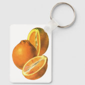 Vintage Lebensmittel, Obst Bio Frischfrische, gesu Schlüsselanhänger (Rückseite)