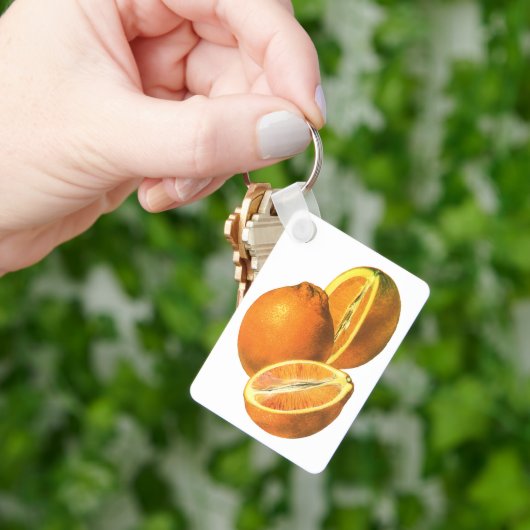 Vintage Lebensmittel, Obst Bio Frischfrische, gesu Schlüsselanhänger (Hand)