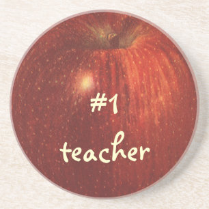 Vintage-Lebensmittel Obst, Bio-Rot Delicious Apfel Getränkeuntersetzer