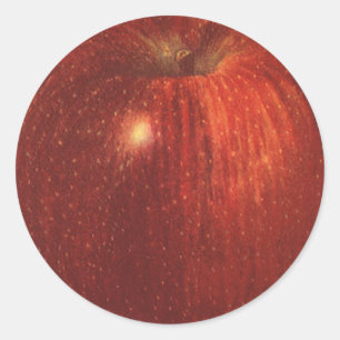 Vintage-Lebensmittel Obst, Bio-Rot Delicious Apfel Runder Aufkleber