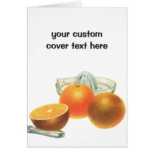 Vintage-Lebensmittel Obst, reife Orangen Entsafter