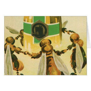 Vintage-Lebensmittel, organische Honigbienen tanze