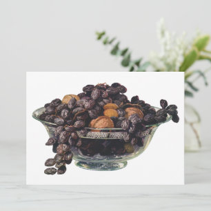 Vintage Lebensmittel, Walnüsse und Mandeln, Obst u