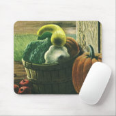 Vintage Lebensmittel, Winterquasch, Kürbis und Äpf Mousepad (Mit Mouse)